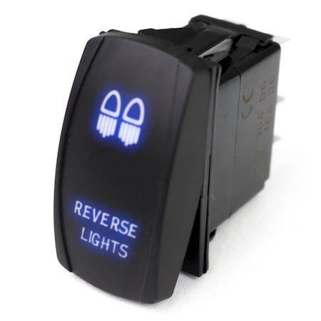 Race Sport Led Rocker Switch W/ Blue Led Radiance (Reverse Lights) RSLJ13B